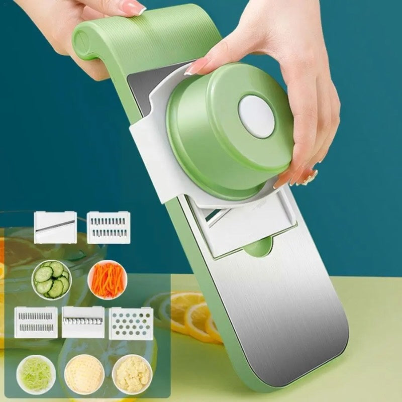 5-in-1 Multifunctional Vegetable Cutter & Grater | Stainless Steel Kitchen Slicer