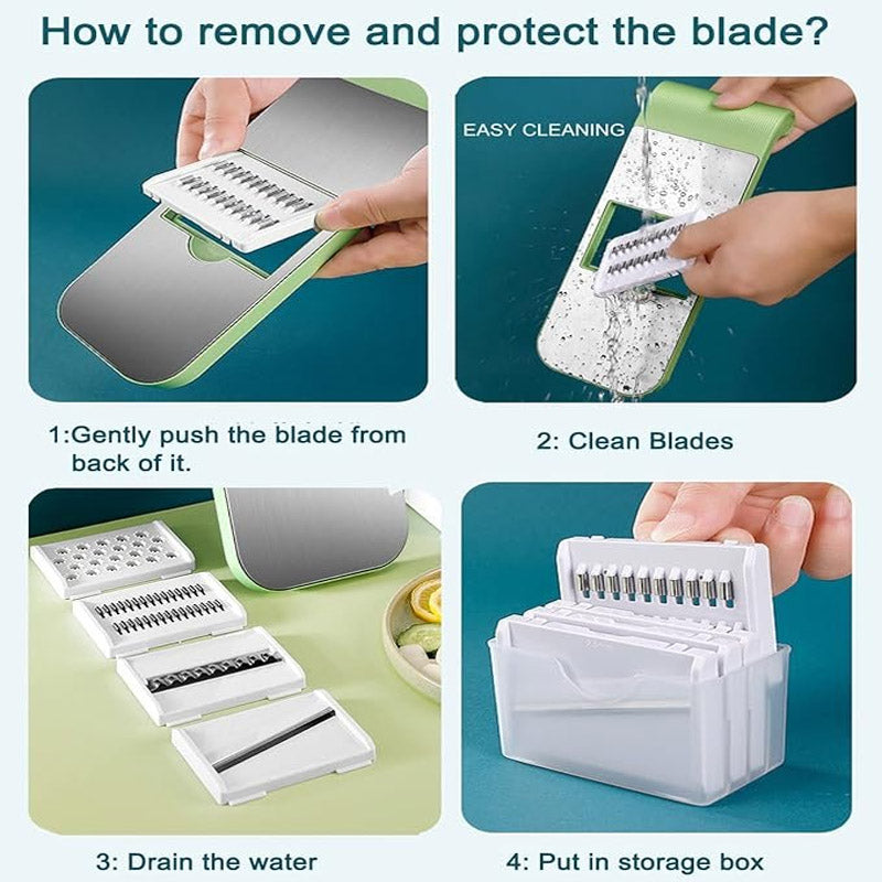 5-in-1 Multifunctional Vegetable Cutter & Grater | Stainless Steel Kitchen Slicer